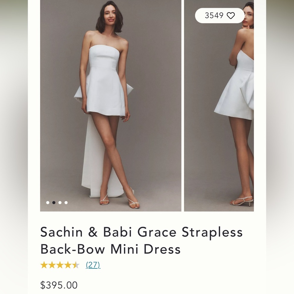 Sachin and Babi Mini dress with detachable bow